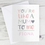 Personalised 'You're Like A Mum To Me' Heart Motif Card - Image 3