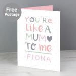 Personalised 'You're Like A Mum To Me' Heart Motif Card - Image 3