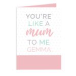 Personalised You're Like A Mum To Me' Card - Image 4