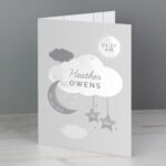 Personalised New Baby Moon & Stars Design Card - Image 4