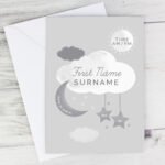 Personalised New Baby Moon & Stars Design Card - Image 5
