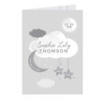 Personalised New Baby Moon & Stars Design Card - Image 7
