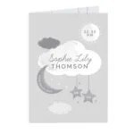 Personalised New Baby Moon & Stars Design Card - Image 6