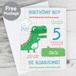 Personalised Children's Dinosaur 'Be Roarsome!' Birthday Card - Image 3