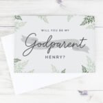 Personalised 'Godparent' Leaves Design Greeting  Card - Image 5