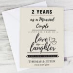 Personalised 'Another Year of Love, Laughter And Life Together' Anniversary Card - Image 3