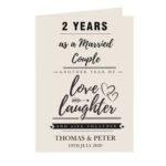 Personalised 'Another Year of Love, Laughter And Life Together' Anniversary Card - Image 6