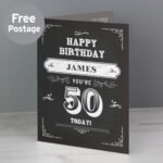 Personalised Vintage Typography Design Birthday Card - Image 4