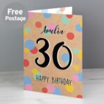 Personalised Colour Confetti Design Birthday Card - Image 3