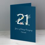 Personalised Floral Age Design Birthday Card - Image 3