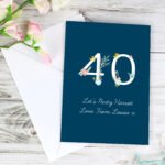 Personalised Floral Age Design Birthday Card - Image 5