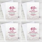 Personalised '40th Ruby Anniversary' Card - Image 2
