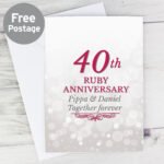 Personalised '40th Ruby Anniversary' Card - Image 3