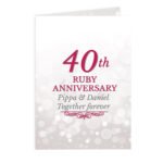 Personalised '40th Ruby Anniversary' Card - Image 5