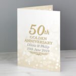Personalised '50th Golden Anniversary' Card