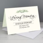 Personalised 'In Loving Memory' Card