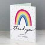 Personalised Rainbow Design 'Thank You' Card - Image 3