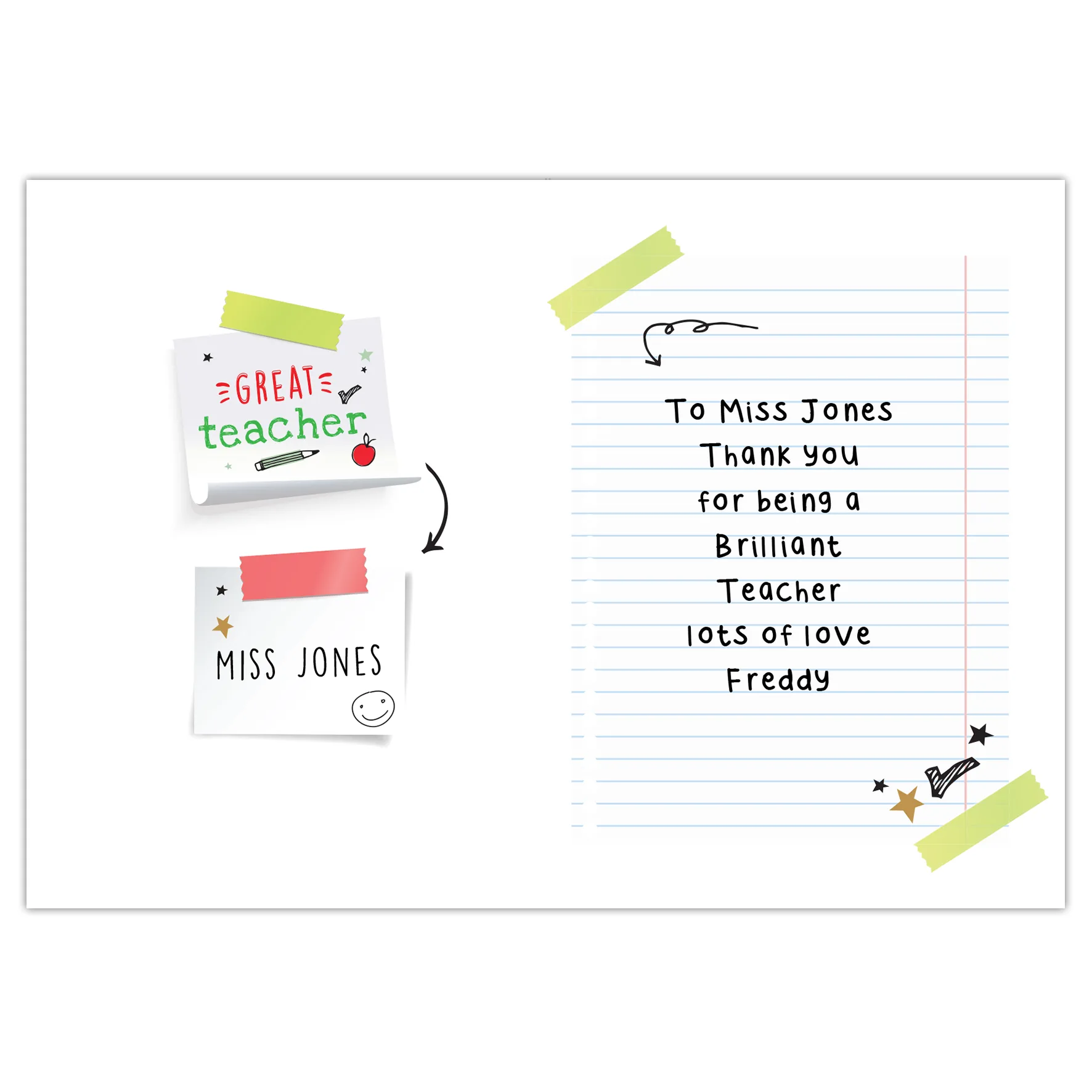 Personalised 'Thank You For Being a Great Teacher' Card - Image 2