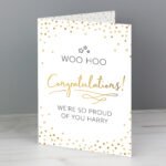 Personalised 'Congratulations!' Gold Confetti Design Card