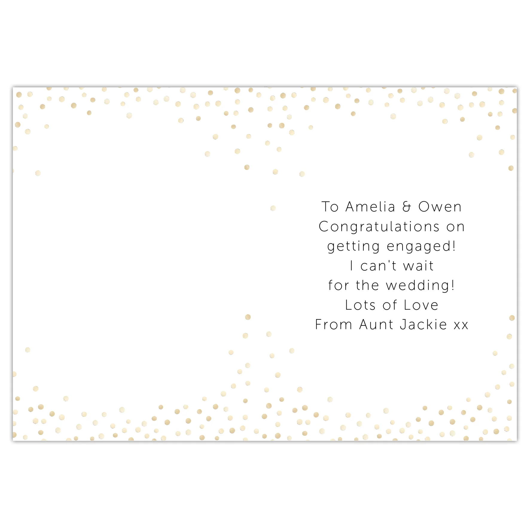 Personalised 'You're Engaged!' Gold Confetti Design Card - Image 2