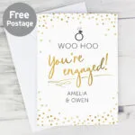 Personalised 'You're Engaged!' Gold Confetti Design Card - Image 3