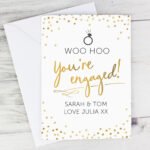 Personalised 'You're Engaged!' Gold Confetti Design Card - Image 4