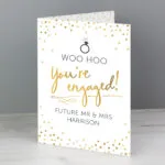 Personalised 'You're Engaged!' Gold Confetti Design Card - Image 5
