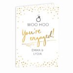 Personalised 'You're Engaged!' Gold Confetti Design Card - Image 6