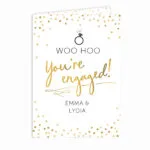 Personalised 'You're Engaged!' Gold Confetti Design Card - Image 6