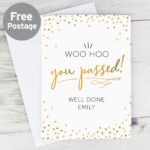 Personalised 'You Passed!' Gold Confetti Design Card - Image 3