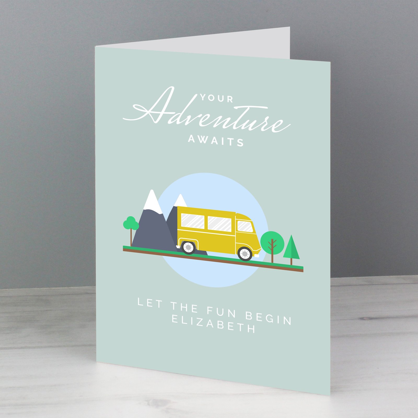 GC00678 Personalised 'Your Adventure Awaits' Retirement Card Personalised 'Your Adventure Awaits' Retirement Card - Image 1