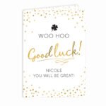 Personalised 'Good Luck!' Gold Confetti Design Card - Image 4