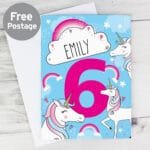 Personalised Children's Unicorn Design Birthday Card - Image 3