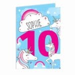 Personalised Children's Unicorn Design Birthday Card - Image 4