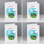 Personalised Children's Tractor Themed Birthday Card - Image 2