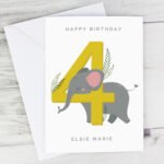 Personalised Children's Animal Design Birthday Card