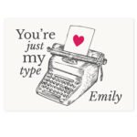 Personalised 'You're Just My Type' Typewriter Design Card - Image 5