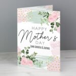 Personalised 'Happy Mother's Day' Abstract Rose Design Card
