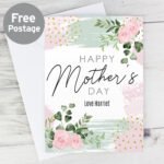 Personalised 'Happy Mother's Day' Abstract Rose Design Card - Image 3