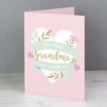 Personalised Any Message Floral Heart Design Card - Image 4