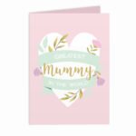 Personalised Any Message Floral Heart Design Card - Image 6