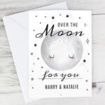 Personalised 'Over The Moon For You' Card