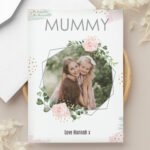 Personalised Floral Abstract Design Photo Upload Card