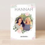 Personalised Floral Abstract Design Photo Upload Card - Image 4