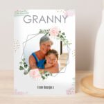 Personalised Floral Abstract Design Photo Upload Card - Image 6