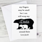 Personalised 'My Fingers May Be Small...' Bears Motif Card - Image 3