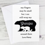 Personalised 'My Fingers May Be Small...' Bears Motif Card - Image 4