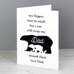 Personalised 'My Fingers May Be Small...' Bears Motif Card - Image 6