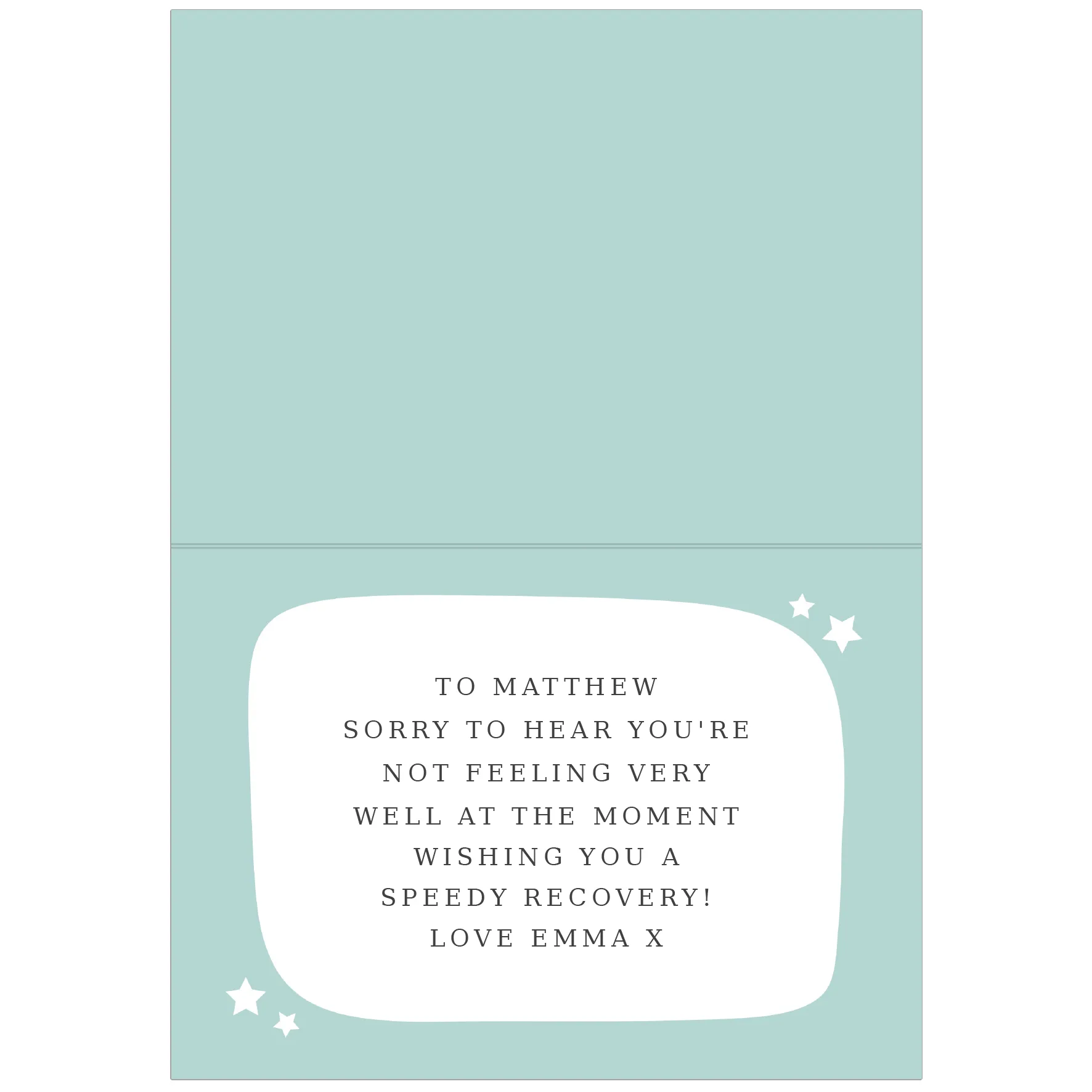 Personalise Star Motif Any Message Card - Image 3