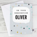Personalised Any Message Geometric Design Card